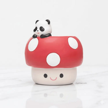 Kawaii Mushroom Planter: Animal Succulent Pot Ziya Blue Ziya Blue