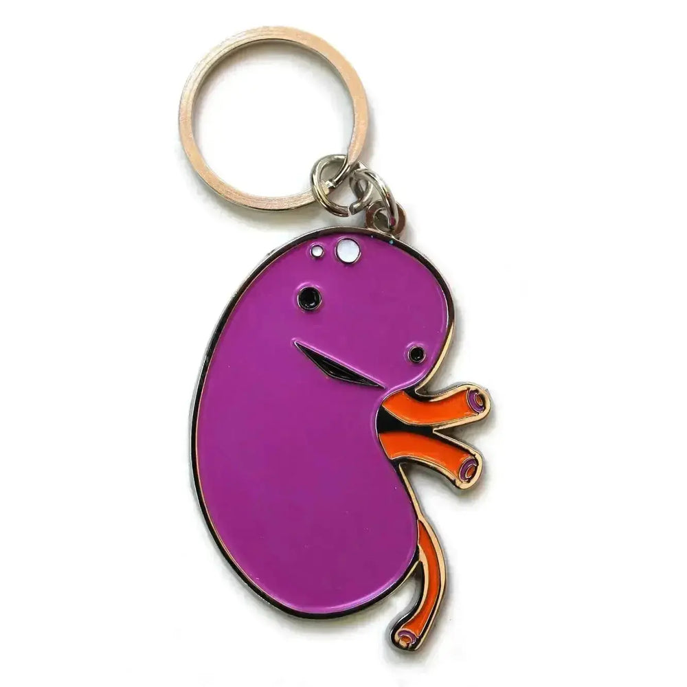 Kidney Keychain: When Urine Love I Heart Guts Ziya Blue