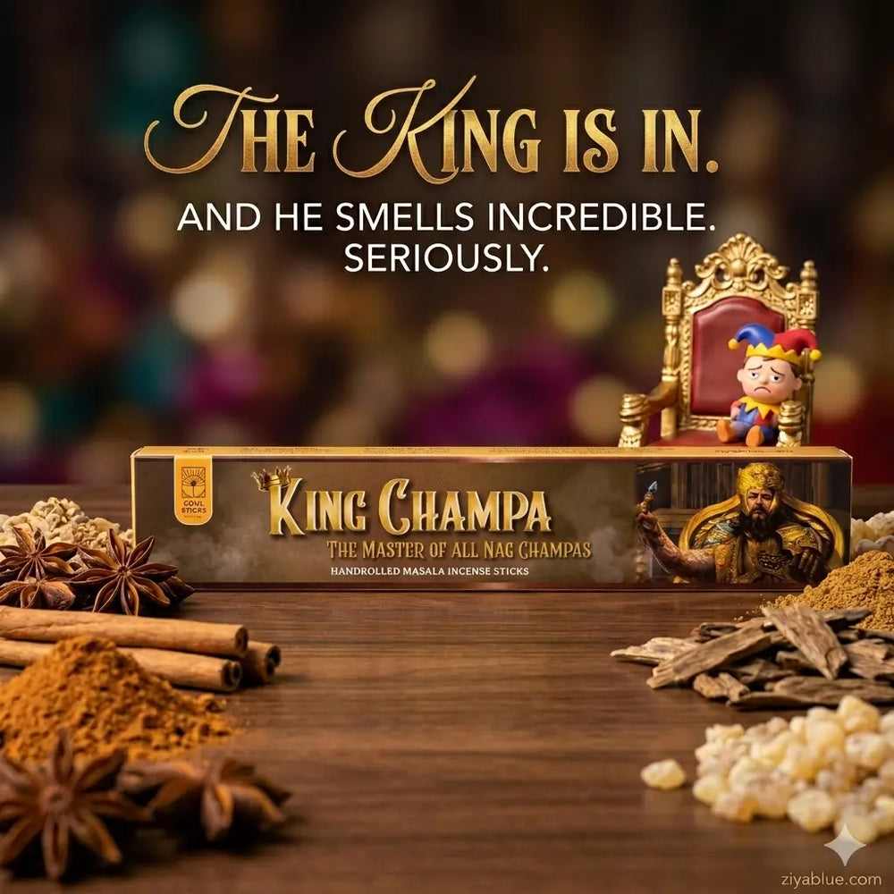 King Champa Incense Sticks (12-Pack)  Ziya Blue