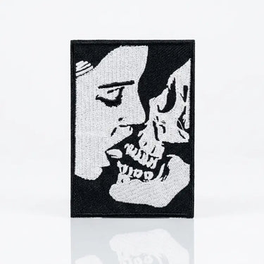 Kissing Skeleton Patch | Edgy Romance Iron On  Ziya Blue
