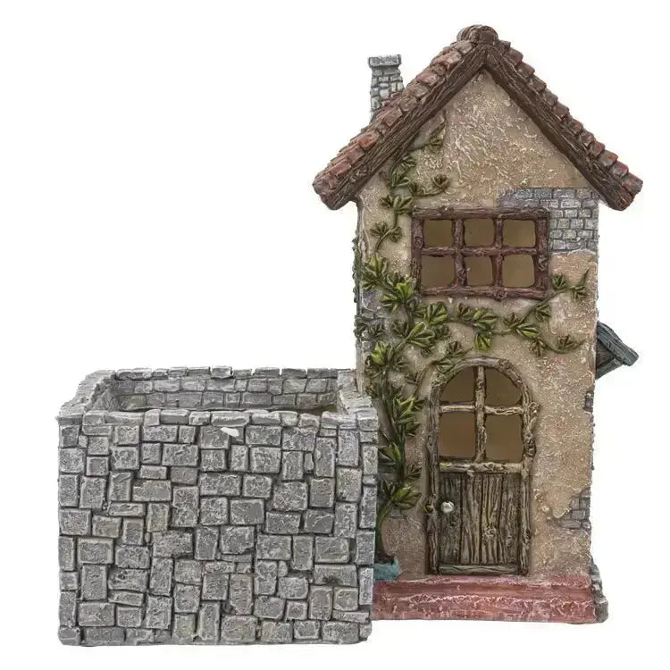 LED Fairy Garden Planter - Enchanted Light-Up Cottage Pot  Ziya Blue