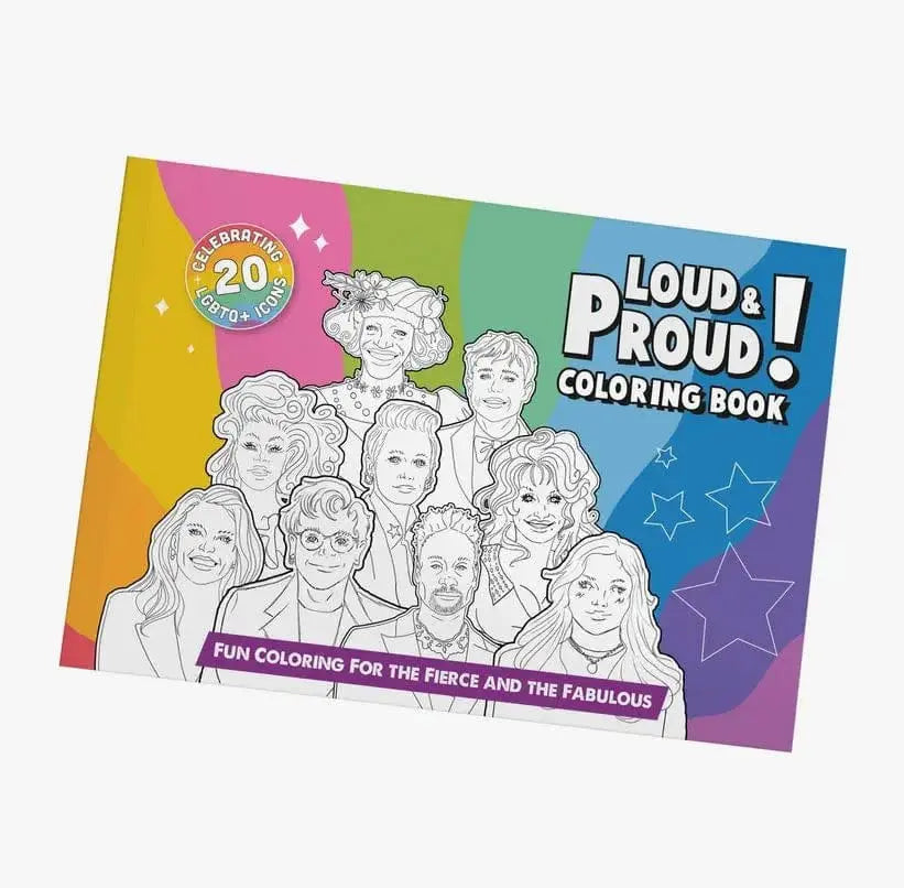 LGBTQ+ Icons Coloring Book - Loud and Proud Pride Art Bubblegum Stuff Ziya Blue