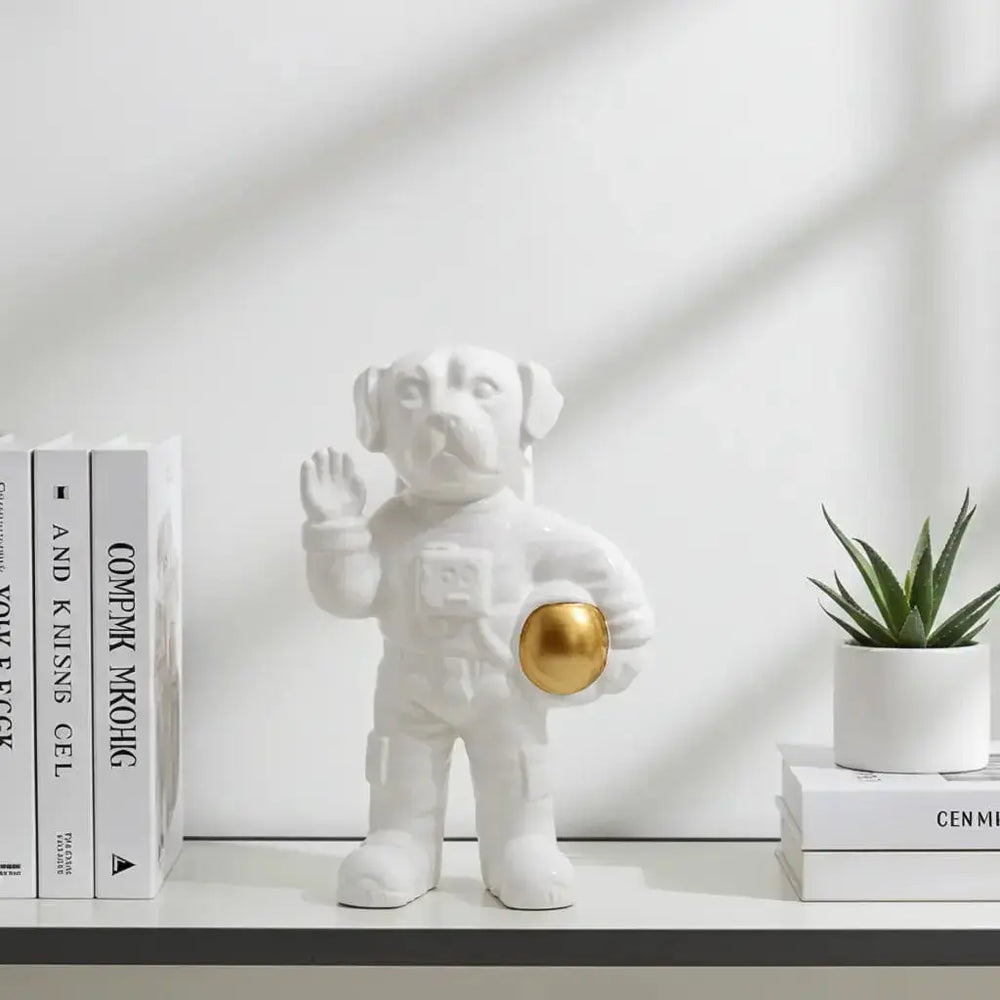 Laika the Astronaut Ceramic Vase: Space Dog Decor Chive Ziya Blue