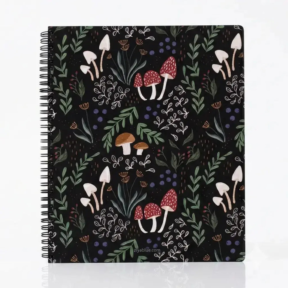 Large Mushroom Notebook: The "Forest Floor" Creative Journal 🍄✨ Steel Mill Co. Ziya Blue