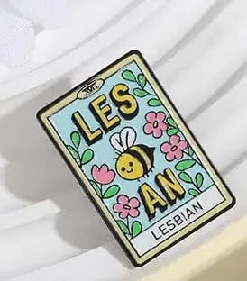 Les-Bee-An Tarot Pin | Funny Pride Enamel Badge Ziya Blue Ziya Blue