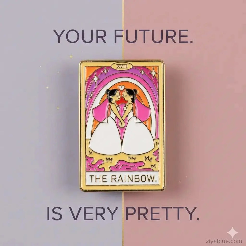 Lesbian Tarot Pin Ziya Blue Ziya Blue
