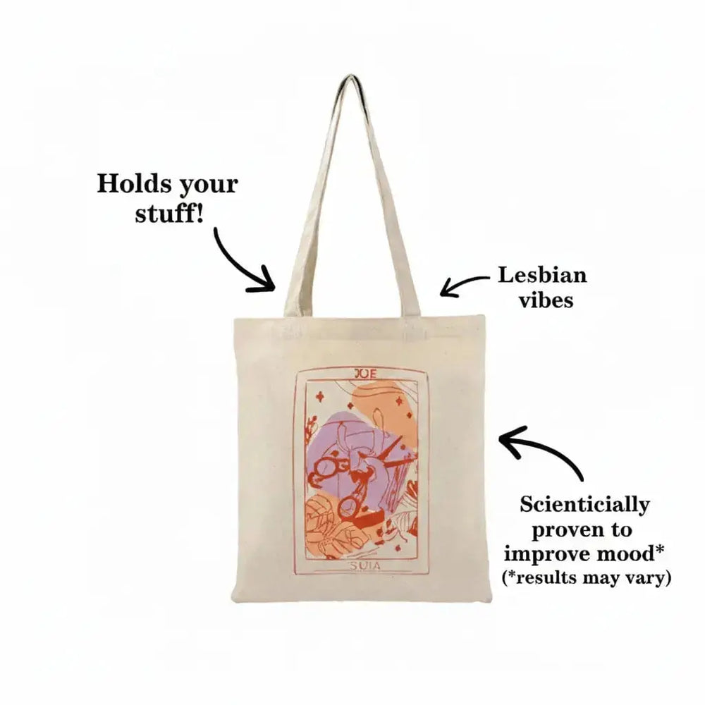 Lesbian Tarot Tote "IYKYK"  Ziya Blue