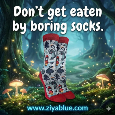 Little Red Riding Hood Socks: A Fable-ous Gift Good Luck Sock Ziya Blue