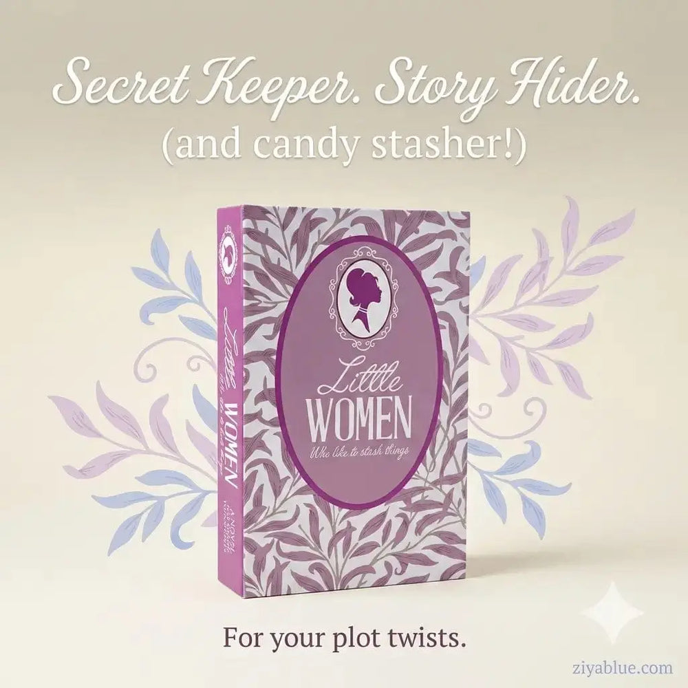 Little Women Who Stash Things Book Safe Streamline Ziya Blue