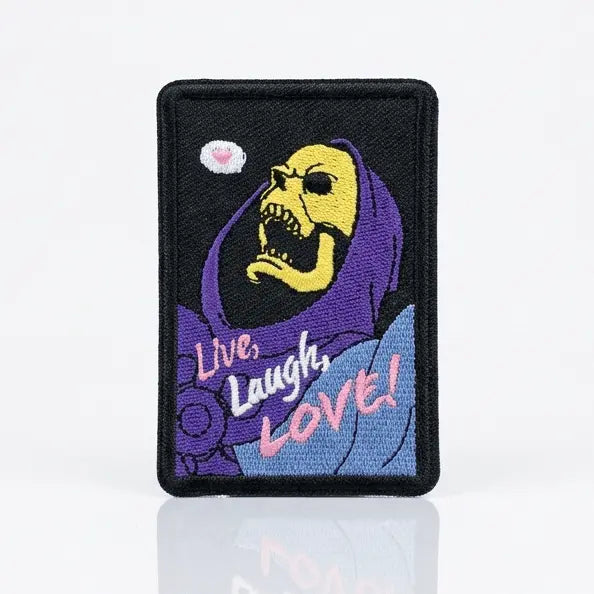Live Laugh Love Skull Patch Ziya Blue Ziya Blue