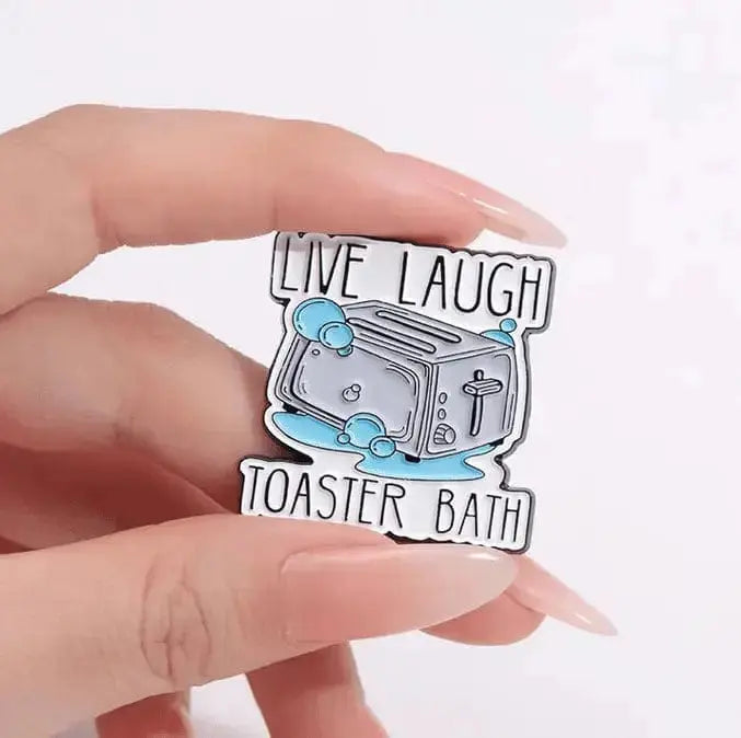 Live Laugh Toaster Bath Pin Ziya Blue Ziya Blue