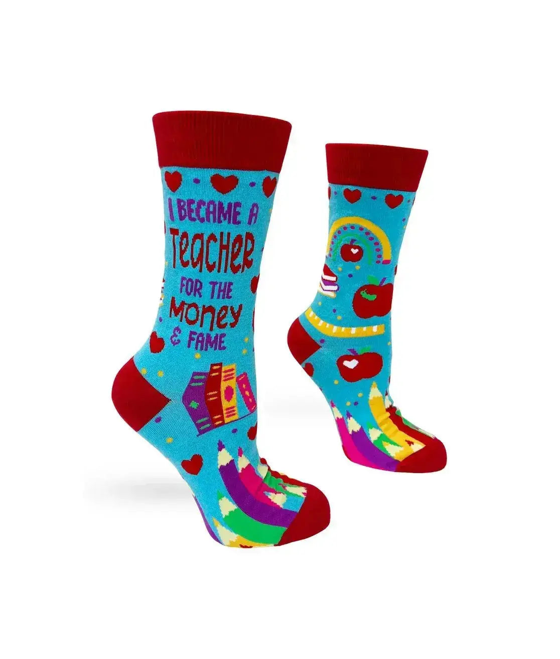 Living the High Life: Teacher Money and Fame Socks Fabdaz Ziya Blue