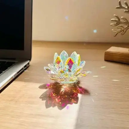 Lotus Light Bloom Desk Suncatcher Maeve Toys Ziya Blue
