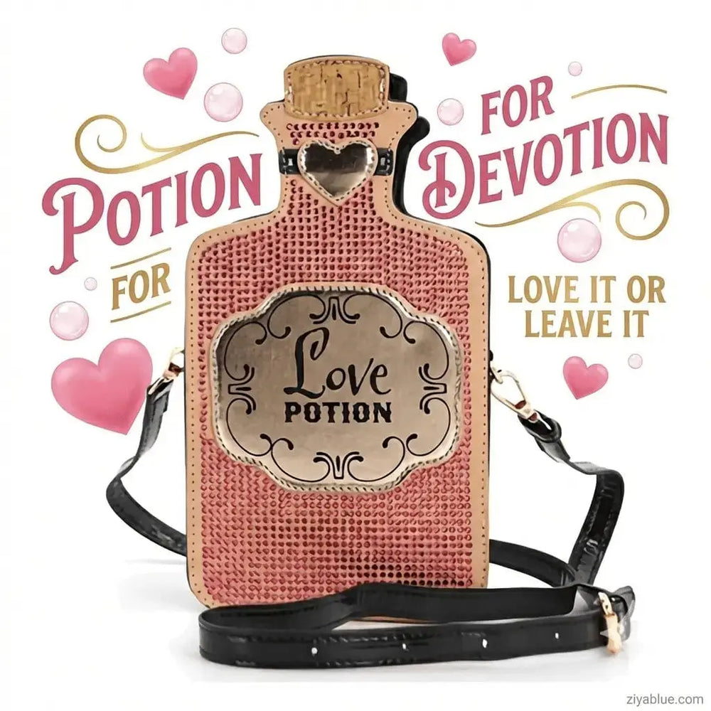 Love Potion Crossbody Bag: The Enchantment-Ready Pink Purse COMECO INC Ziya Blue