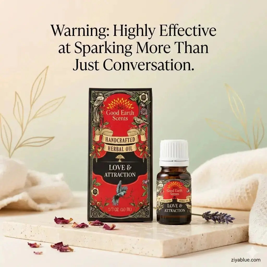 Love & Attraction Herbal Oil | 10ml Manifestation Ritual Blend Designs by Deekay Ziya Blue