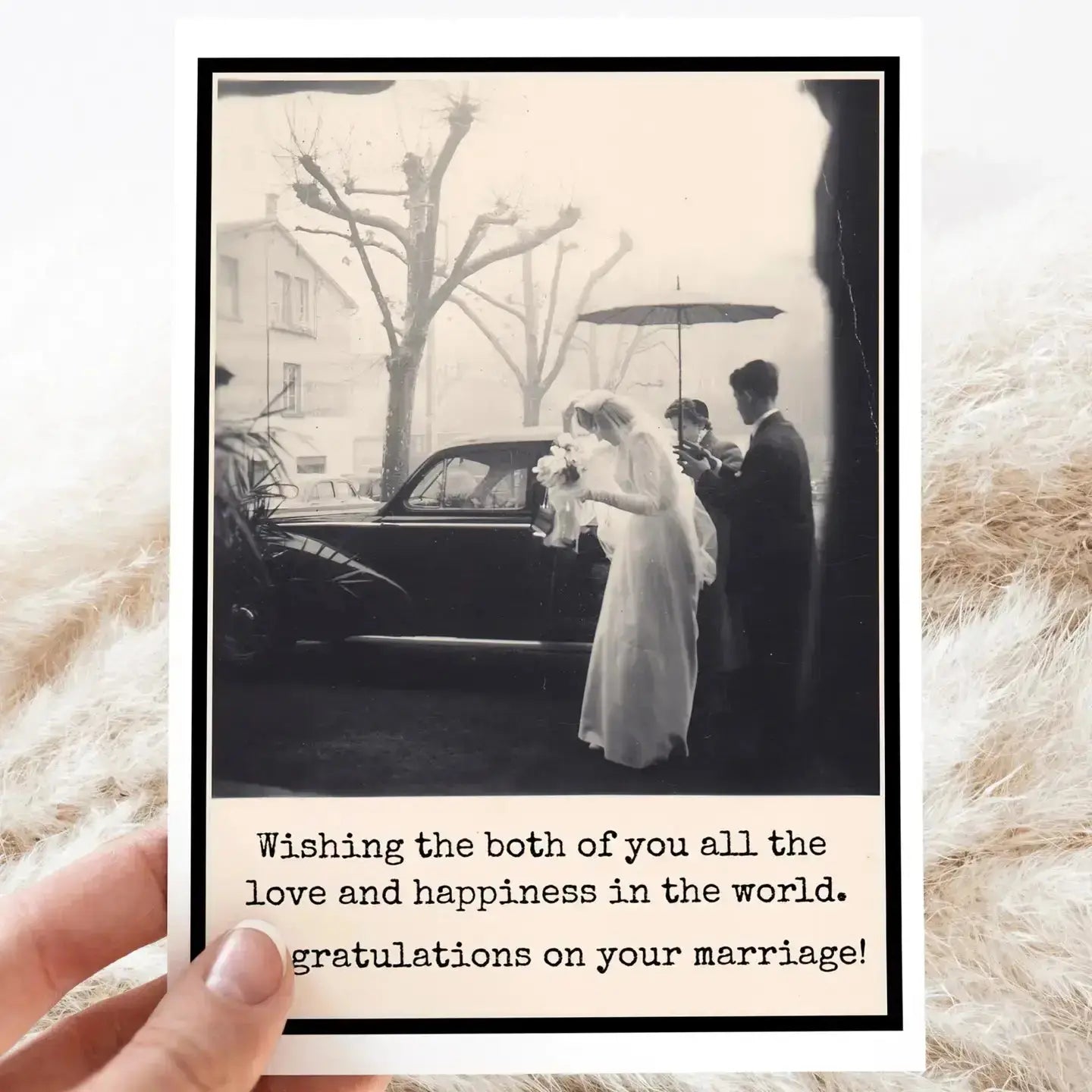 Love and Happiness Wedding Card: Elegant Blank Greeting Ravens Rest Studio Ziya Blue