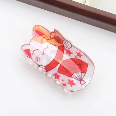 Lucky Cat Hair Claw – The "Prosperity" Palette Clip Ziya Blue Ziya Blue