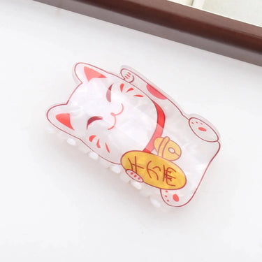 Lucky Cat Hair Claw – The "Prosperity" Palette Clip Ziya Blue Ziya Blue