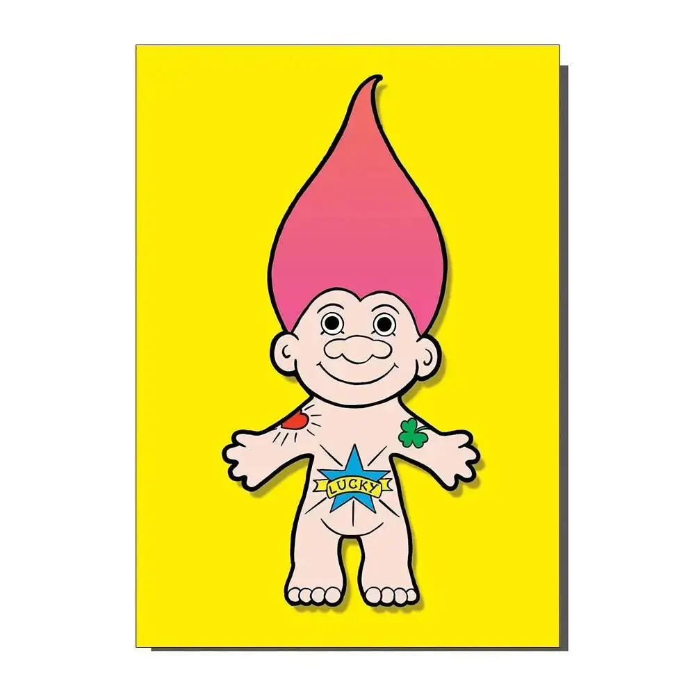 Lucky Troll Card Bite Your Granny Ziya Blue