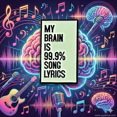 Lyrics Enamel Pin: Witty Music Badge Ziya Blue Ziya Blue