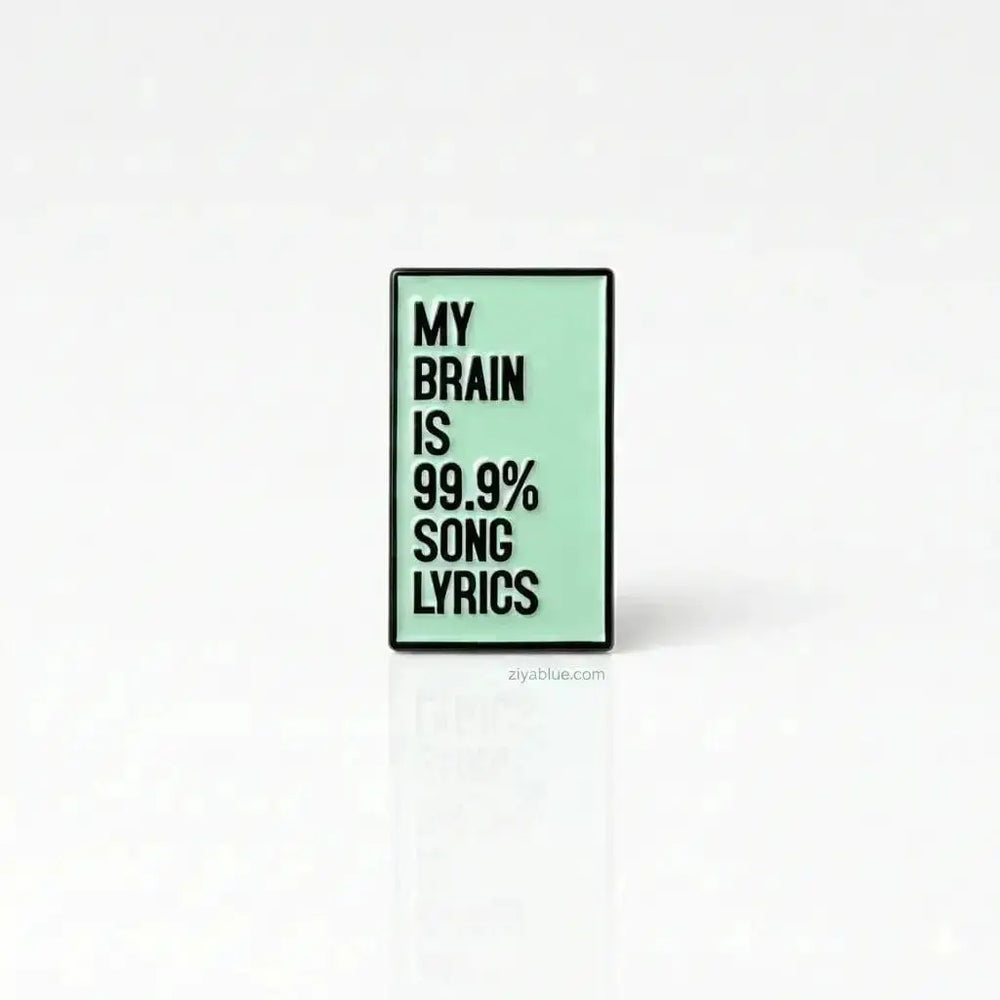 Lyrics Enamel Pin: Witty Music Badge Ziya Blue Ziya Blue