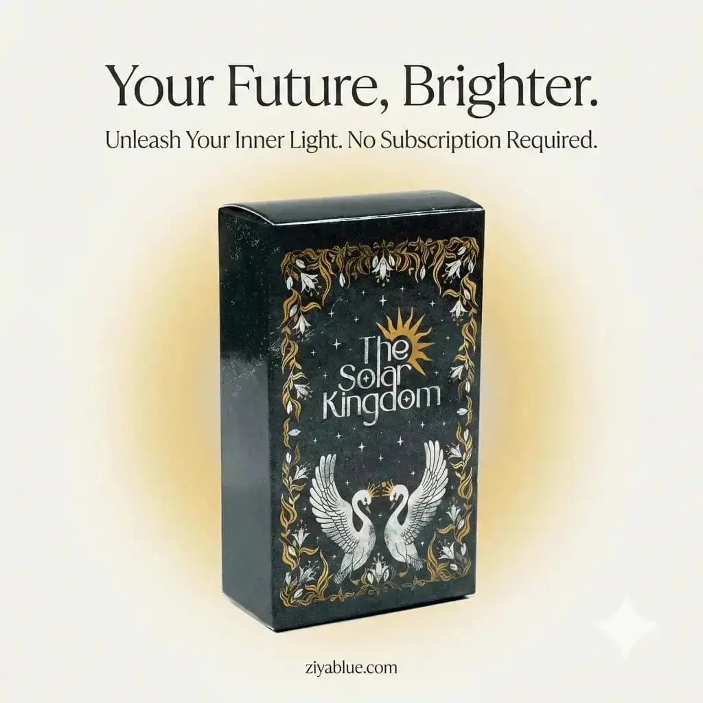 MINI Solar Kingdom Tarot 78-Card: Pocket-Sized Illumination  Ziya Blue