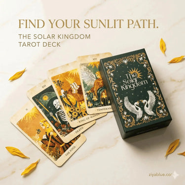 MINI Solar Kingdom Tarot 78-Card: Pocket-Sized Illumination Ziya Blue Ziya Blue