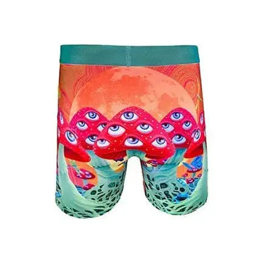 Magic Mushroom Boxer Briefs: A Trippy Gift Good Luck Sock Ziya Blue