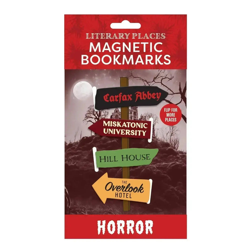 Magnetic Horror Bookmarks Literary Places  (Set of 4)  Ziya Blue