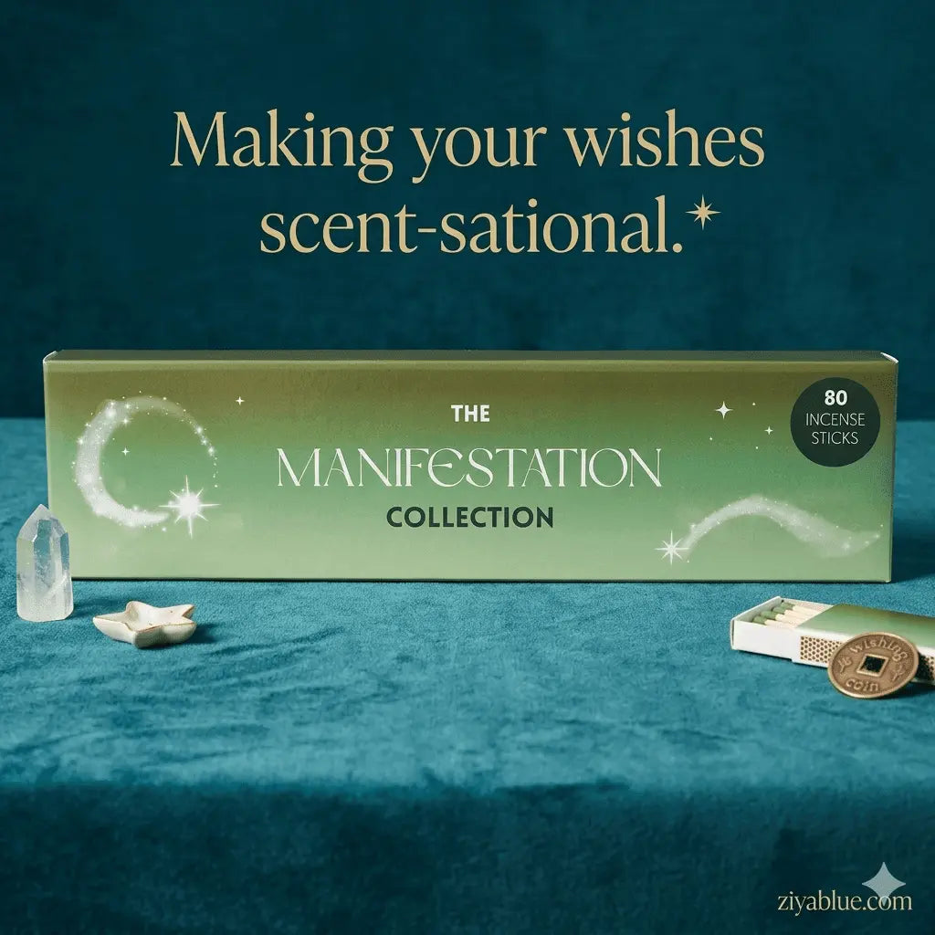 Manifestation Incense Sticks: Positive Aromatherapy Something Different Ziya Blue