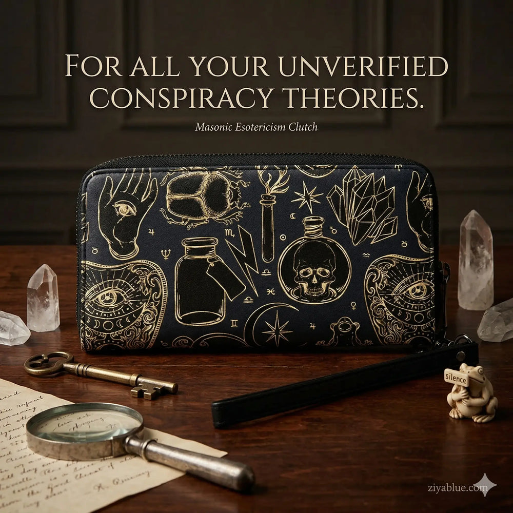 Masonic Esotericism Clutch - The Inner Circle Secret Keeper  Ziya Blue