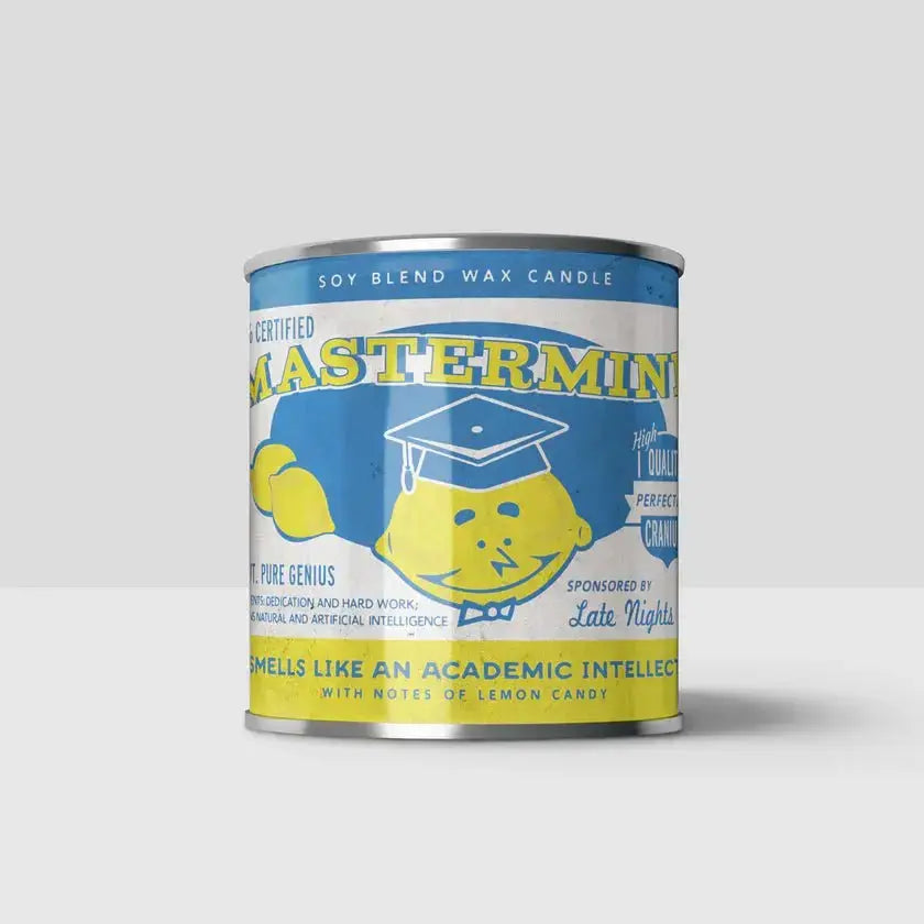 Mastermind Graduate Candle 16oz. scents of accompliments Ziya Blue
