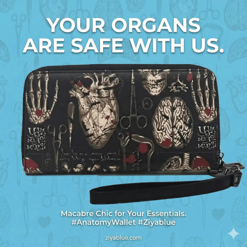 Medical Morbidity Wristlet - Anatomical Scalpel Edition Shady Front Ziya Blue