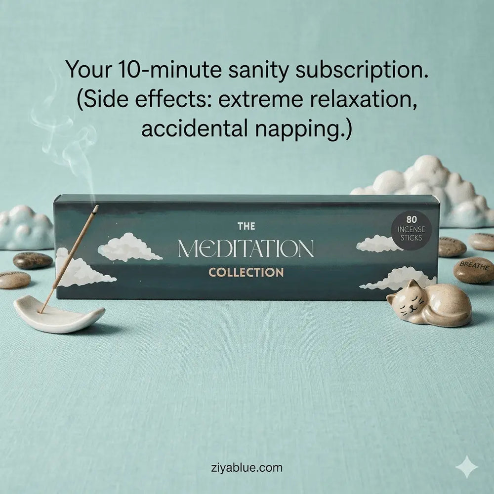 Meditation Collection Incense Sticks: Calming Set Ziya Blue Ziya Blue