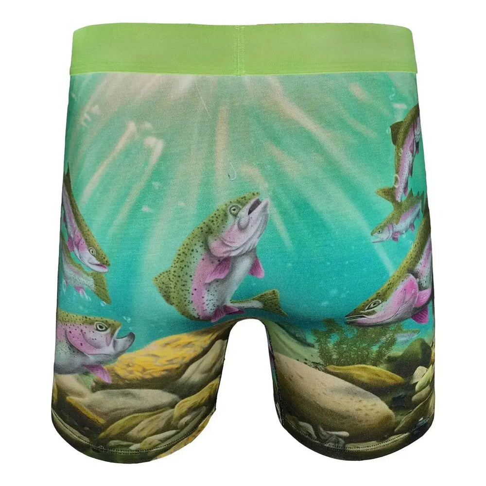 Men’s Brown Trout Underwear – The "Prize Catch" Boxer Good Luck Sock Ziya Blue