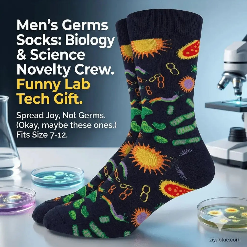 Men's Germs Socks: A Contagious Style Good Luck Sock Ziya Blue
