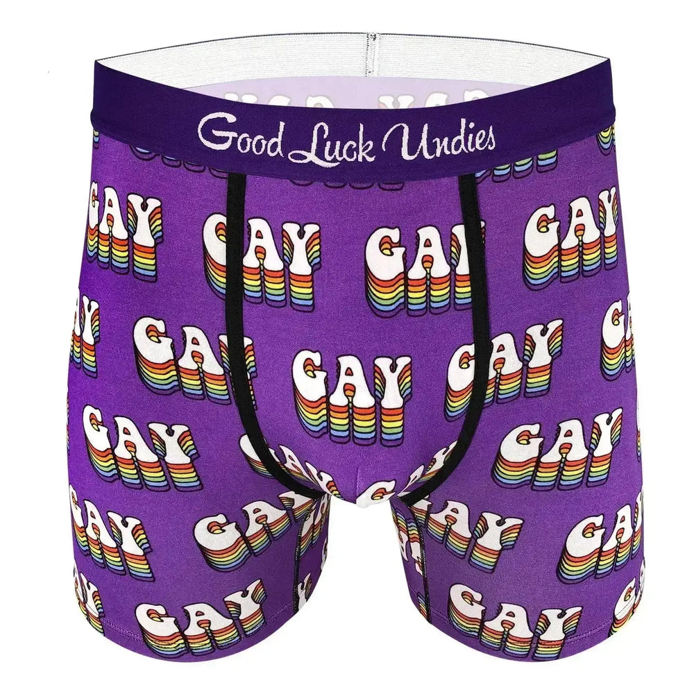 Men's Pride Rainbow Underwear – The "Good Luck" Comfort Boxer Good Luck Sock Ziya Blue