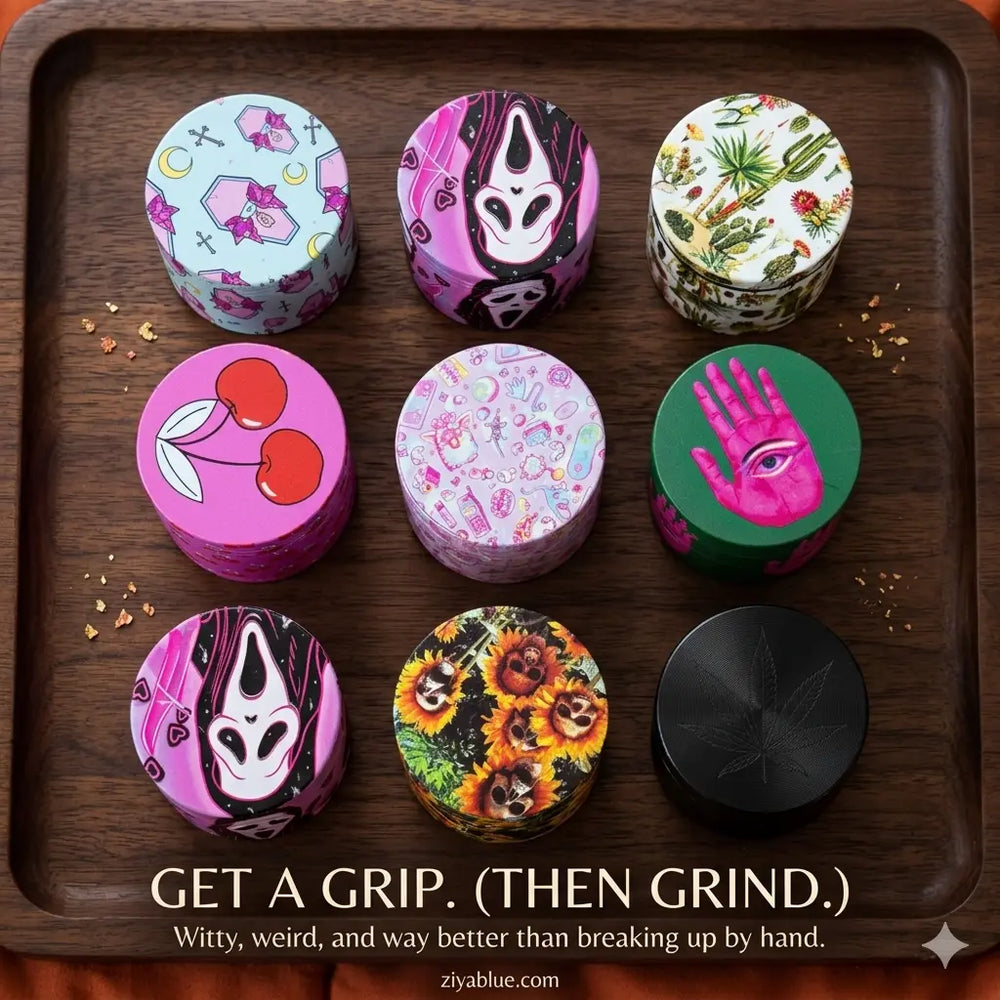 Metal Novelty Grinder  Ziya Blue