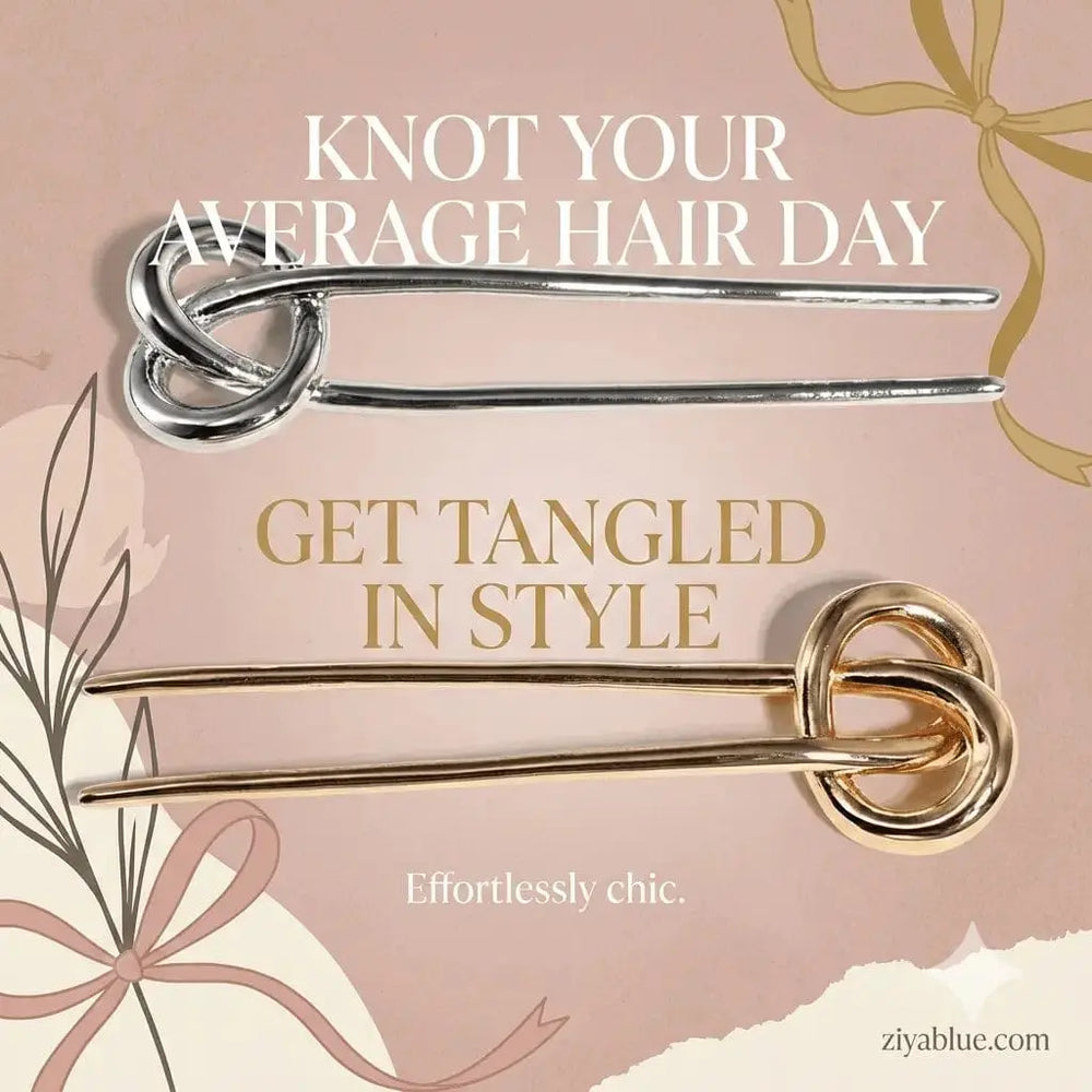 Metal Twist Hair Pin – The Minimalist Updo Secret Ziya Blue Ziya Blue