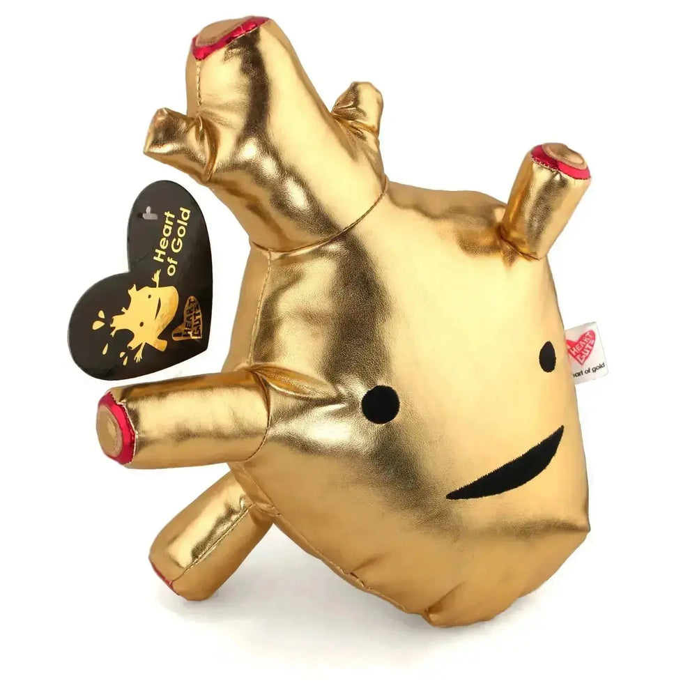 Metallic Heart Plushie | 10.5" Vinyl Heart of Gold I Heart Guts Ziya Blue