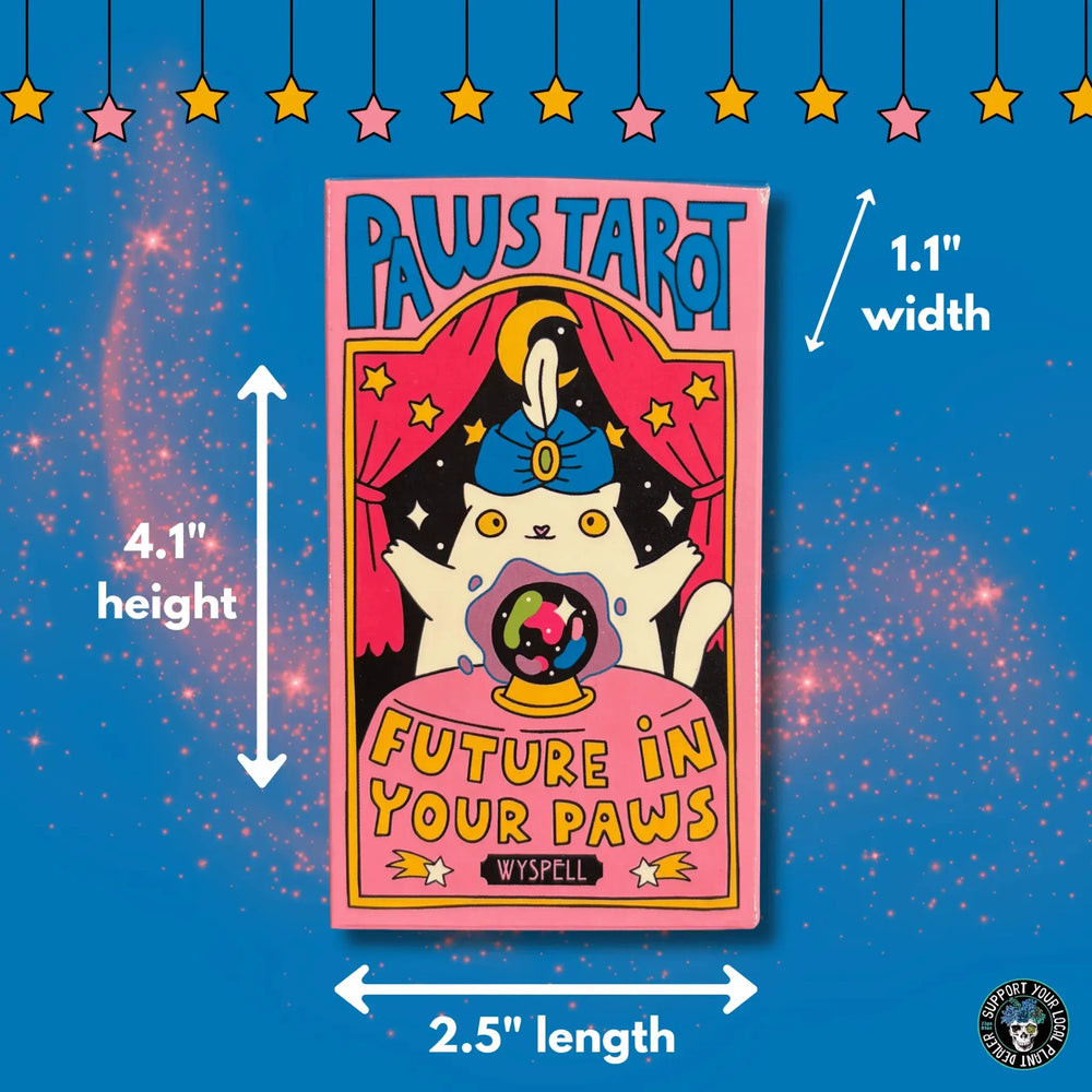 Mini Cat Tarot Deck | Paws 78-Card Set  Ziya Blue
