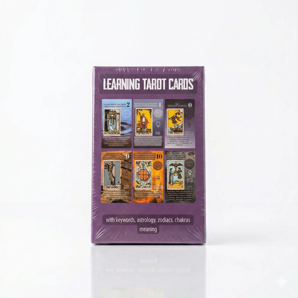 Mini Learning Tarot Cards | Educational Beginner Deck with Keywords  Ziya Blue