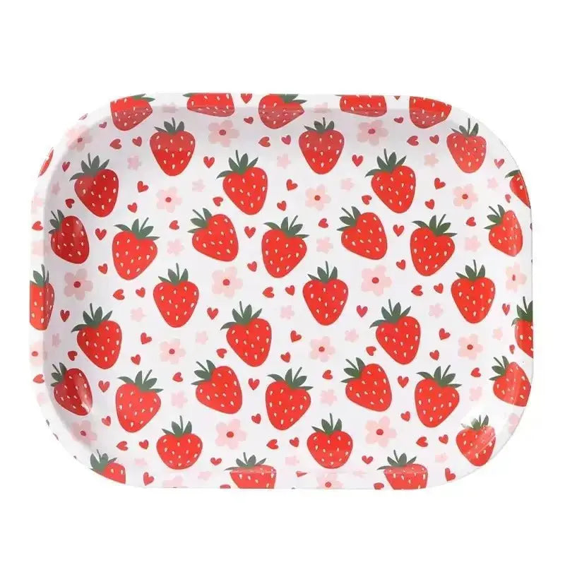 Mini Metal Rolling Tray: Strawberry Love Design Ziya Blue Ziya Blue