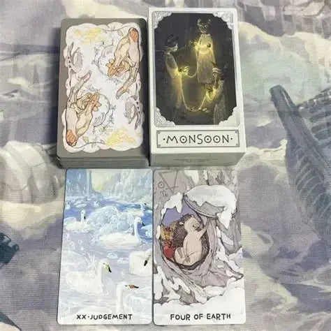 Mini Monsoon Tarot: The Japanese-Inspired 78-Card Deck Ziya Blue Ziya Blue