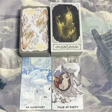 Mini Monsoon Tarot: The Japanese-Inspired 78-Card Deck Ziya Blue Ziya Blue