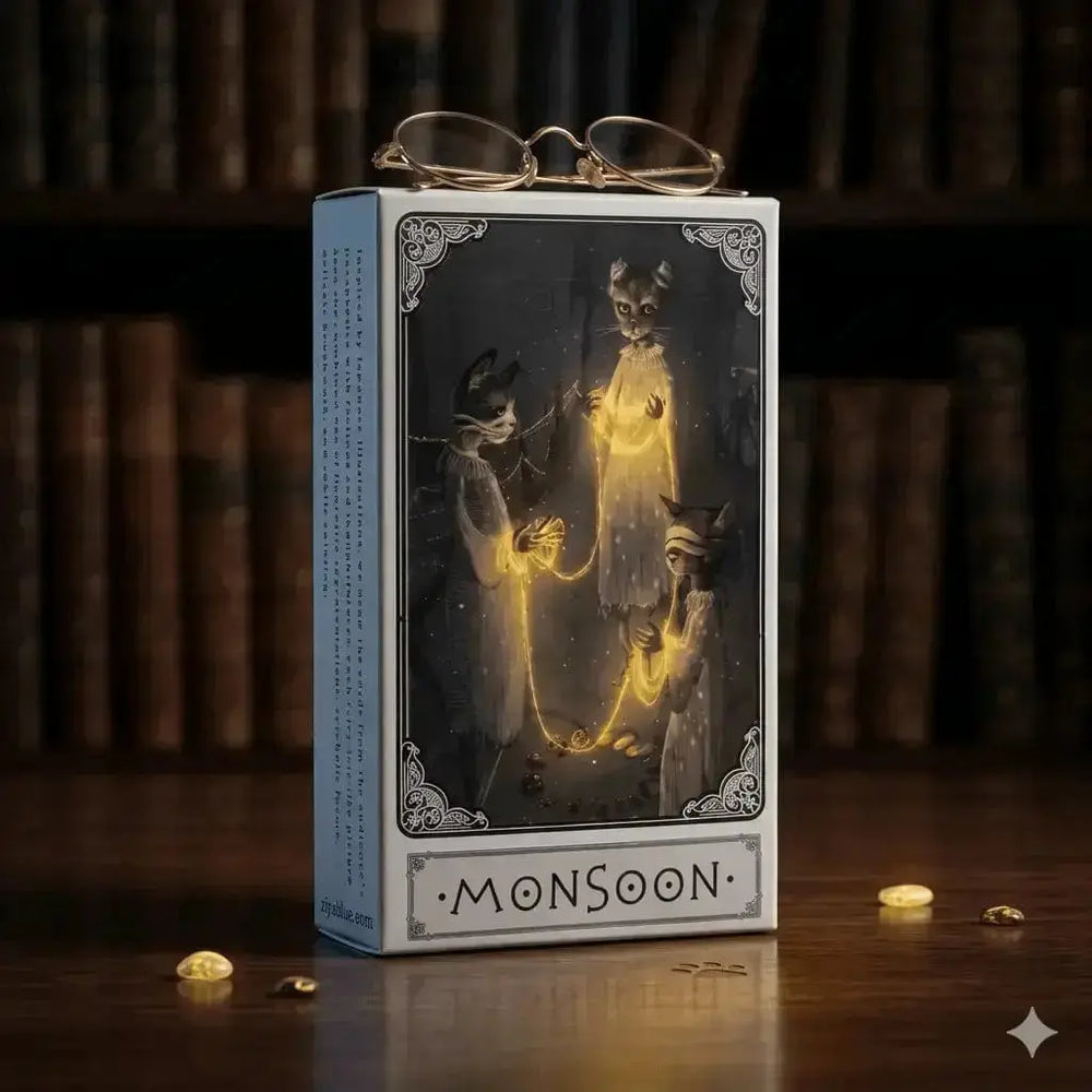 Mini Monsoon Tarot: The Japanese-Inspired 78-Card Deck  Ziya Blue