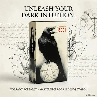 Mini Murder of Crows Tarot Deck | Gothic Divination Set  Ziya Blue