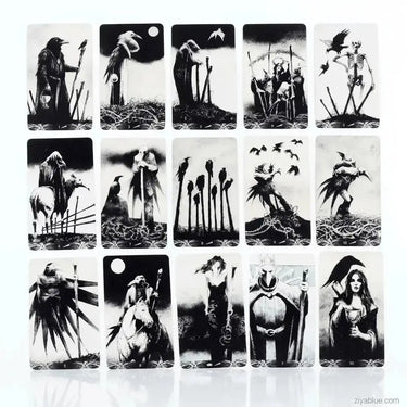 Mini Murder of Crows Tarot Deck | Gothic Divination Set  Ziya Blue