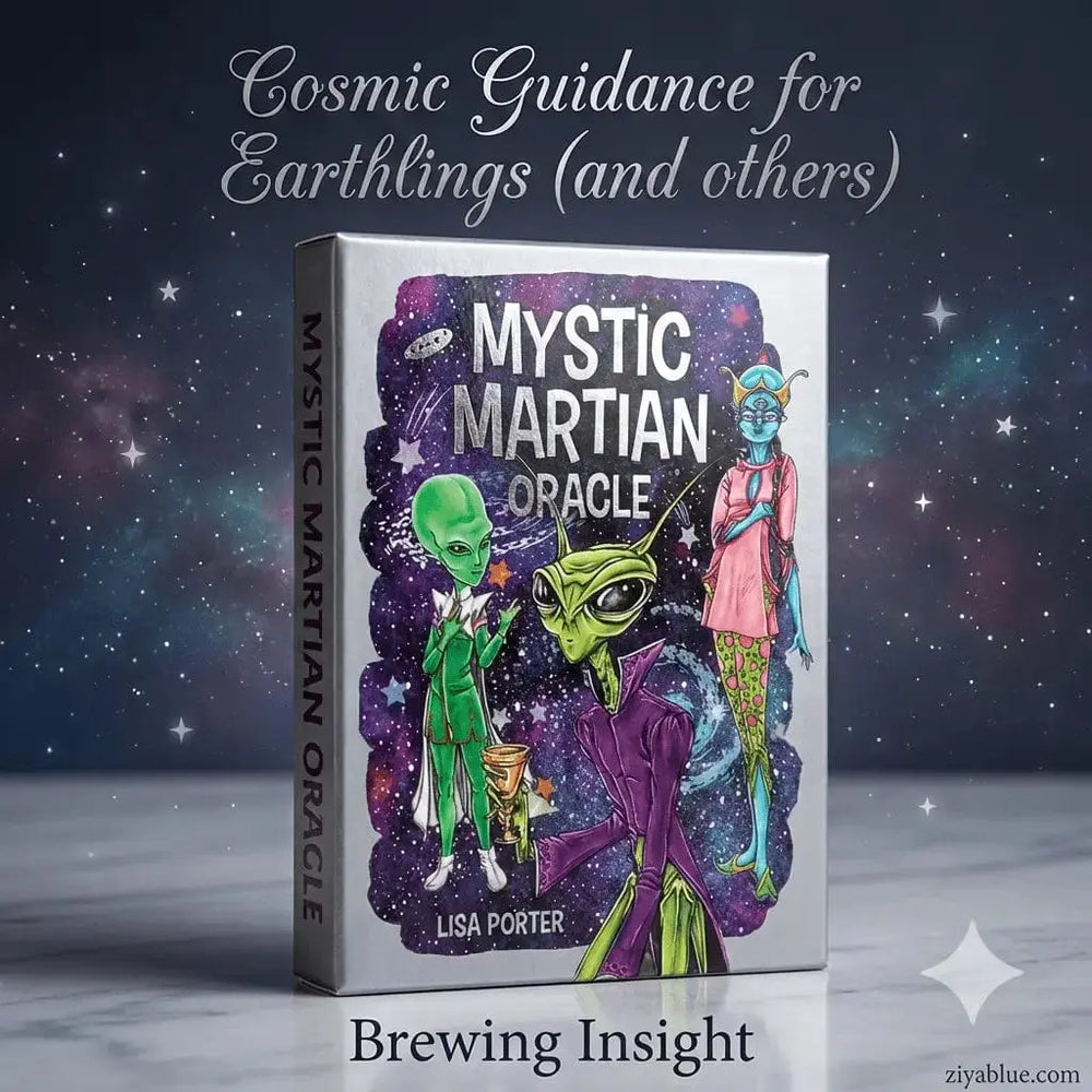 Mini Mystic Martian Oracle | Retro-Futuristic Alien Divination Deck Ziya Blue Ziya Blue