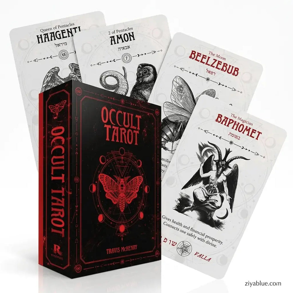 Mini Occult Tarot Deck: Infernal Wisdom Ziya Blue Ziya Blue